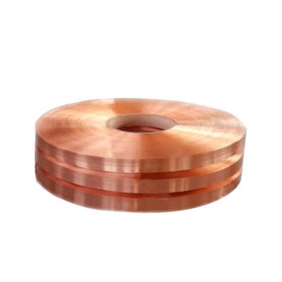 Brushed 1.5mm-1200mm Red Copper Strip for Transformer 99.9% Pure Copper Narrow Coil
