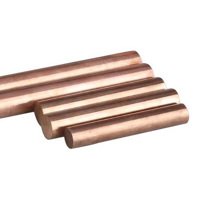 Non Ferrous Copper Rod Bar Metal Brass Earth Rod Customized Color Grade