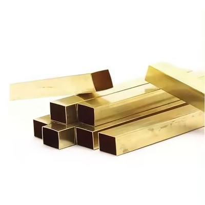 Square Copper Pipe with Bright Surface 99.9% Pure Copper Material in Various Lengths