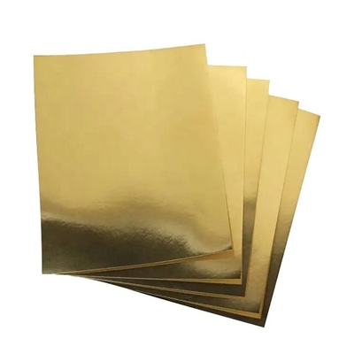 Gold Mirror Stainless Steel Sheets For Decorative With Theoretical Weight Alloy Not