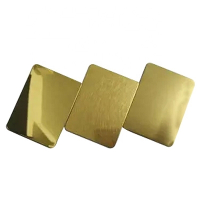 Gold Mirror Stainless Steel Sheets For Decorative With Theoretical Weight Alloy Not