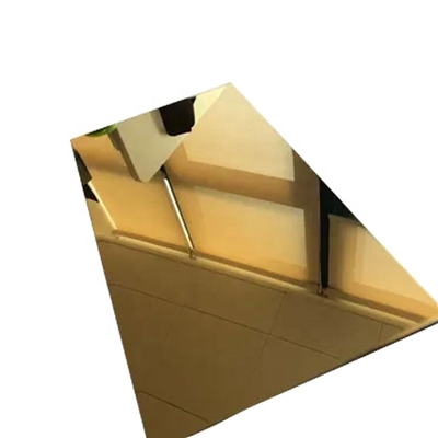 Gold Mirror Stainless Steel Sheets For Decorative With Theoretical Weight Alloy Not