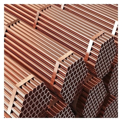 Pure Red Copper Tube Bar Diameter Round Copper Pipe Air Conditioner Bending Service